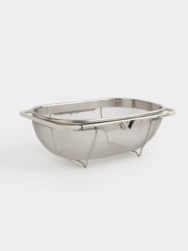 Дуршлаг, 27/40х18 см, на раковину, раздвижной, сталь/ПВХ, бежевый, Tammy, image-2