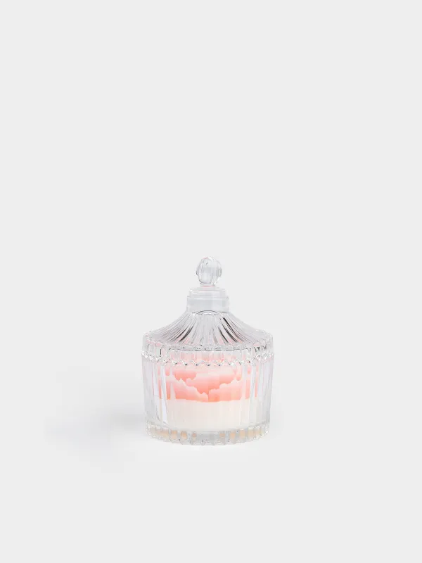 Хош иісті шам, 6х9 см, шам ұстағышта, қақпағы бар, шыны, Blue Bell, Раушан, Rose, image-0