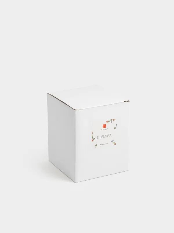 Емкость для соли или перца, 8 см, керамика D, молочная, Нежные цветы, El flora, image-3