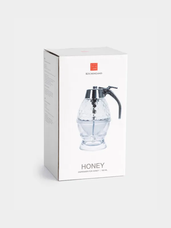 Бал диспенсері, 180 мл, шыны Р/пластик, Бал ұясы, Honey, image-6