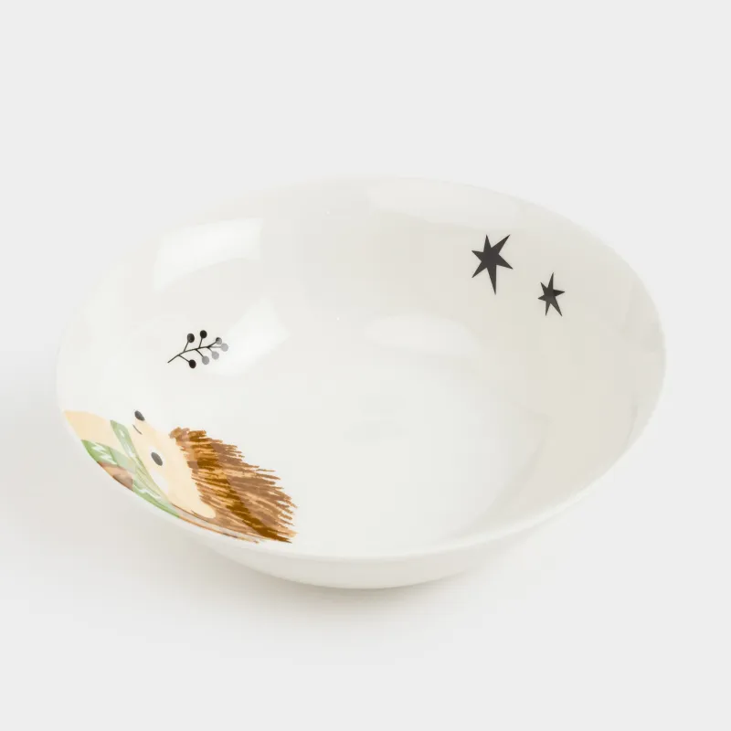 Набор посуды, детский, 1 перс, 3 пр, фарфор N, белый, Животные в шарфах, Forest animals, image-10