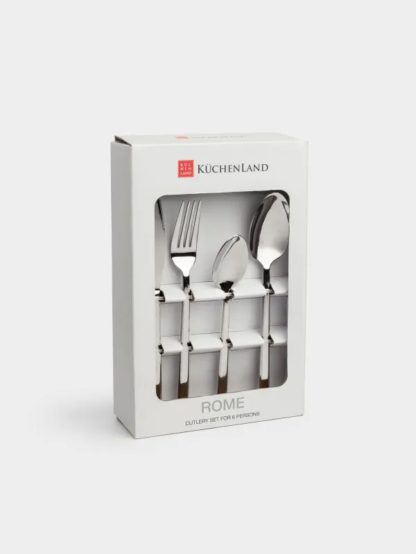 Ас құралдары, 6 тұлға, 24 дана, Болат, Rome, image-9