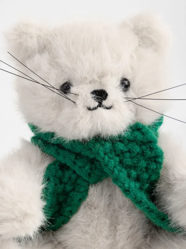 Игрушка, 23 см, мягкая, с подвижными лапами, полиэстер, бежевая, Кот, Cat, image-4