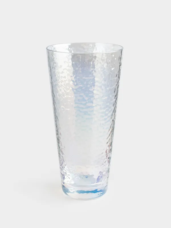 Стакан, 17 см, 450 мл, стекло, перламутр, Ripply polar, image-0