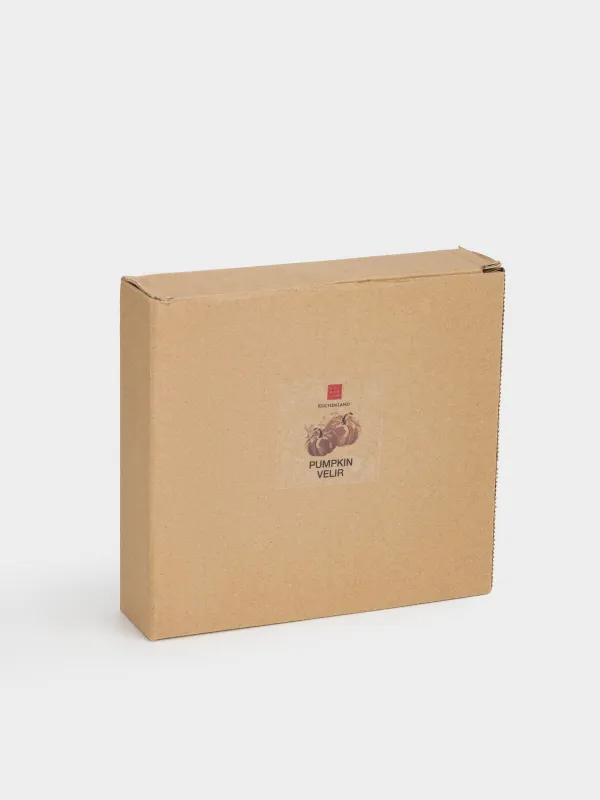 Блюдо, 16х15х4 см, керамика, молочно-коричневое, Тыква с листом, Pumpkin velir, image-4