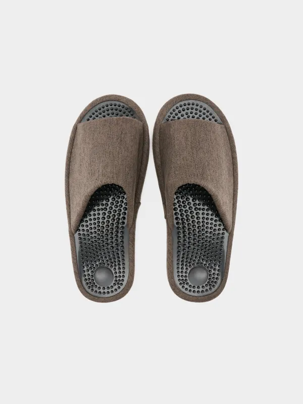 Ерлер тәпішкелері, үйге арналған, өлшемі 40-41, полиэстер/ПВХ, графитті, Lint, image-1