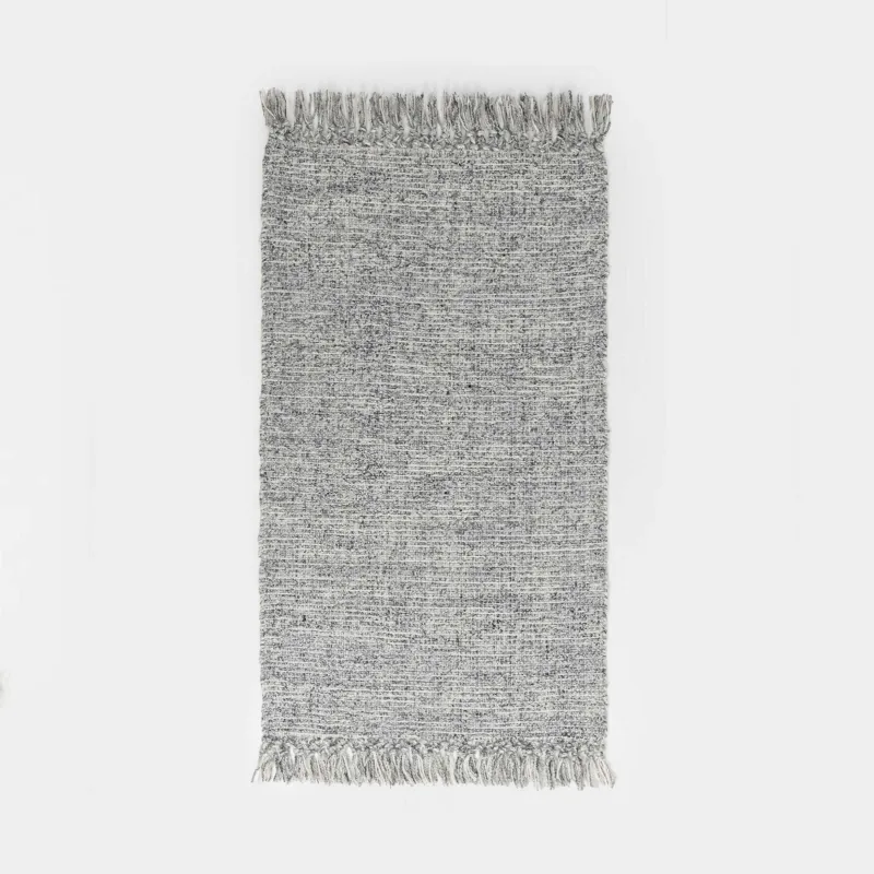 Кілемше, 70х120 см, шашағы бар, полиэстер, сұр, Jumbo