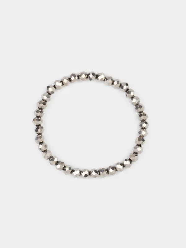 Набор браслетов, 18 см, 2 шт, стекло/металл, серебристо-красный, Лошадь, Pearl color, image-3