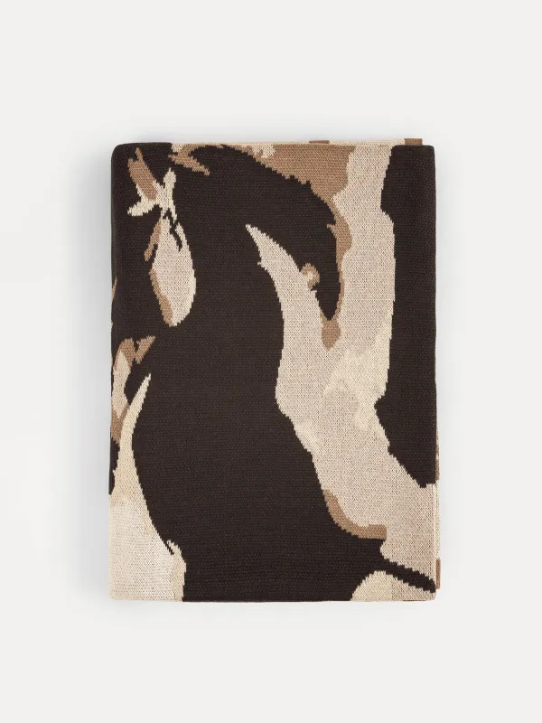 Жамылғы, 130х170 см, мақта, қоңыр, Жылқылардың эскизі, Horse, image-0