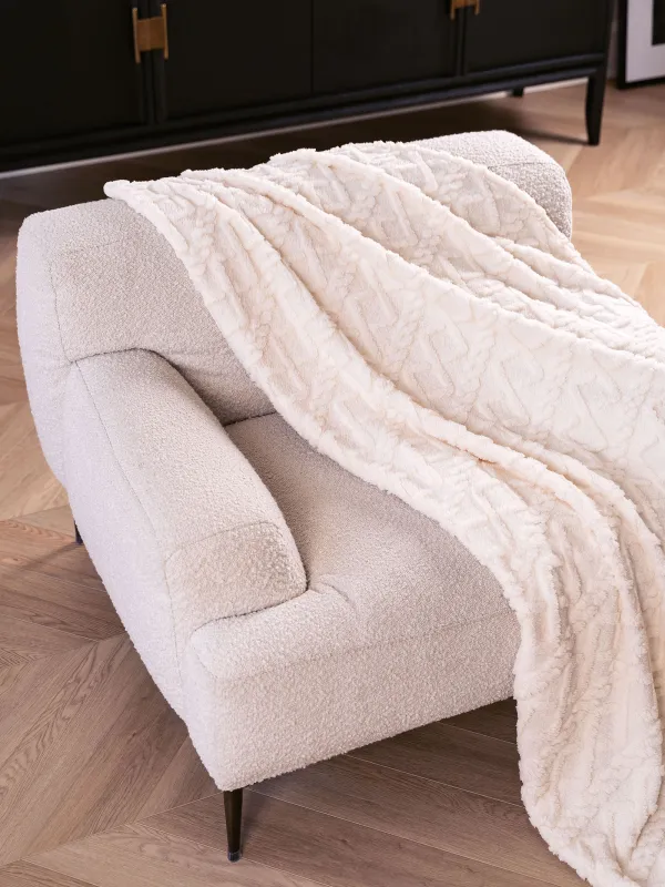 Жамылғы, 130х170 см, шерпа, сұр, Өрілген шаш, Sherpa, image-3