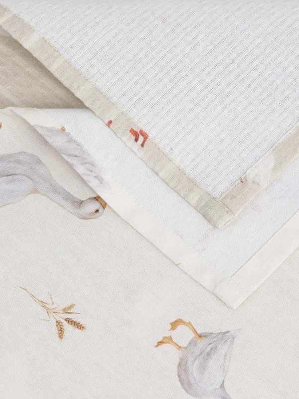 Асүйлік сүлгі, 40х60 см, 2 дана, мақта, сарғылт-қоңыр, Қаз, Poultry, image-5