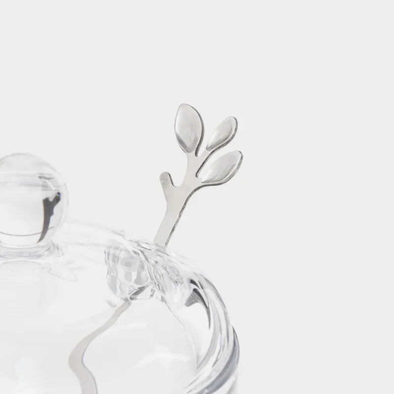 Сахарница, 11 см, 210 мл, с ложкой, стекло/сталь, Volo, image-4