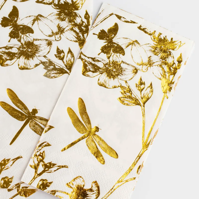 Қағаз майлықтар, 33х33 см, 20 дана, төртбұрышты, ақ, Гүлдер, Flower garden, image-4