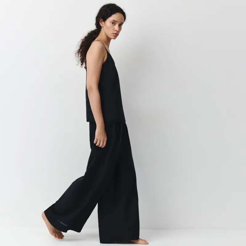 Әйелдер шалбары, үйге арналған, өлшемі L-XL, мақта, қара, Delia