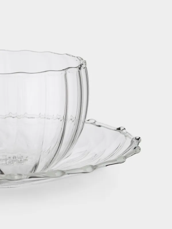 Шай кесе тәрелкесімен, 1 адамдық, 2 зат, 360 мл, шыны Б, Camellia, image-2