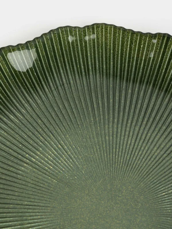 Тіскебасар тәрелкесі, 21 см, шыны Р, жасыл, Ribby color, image-3