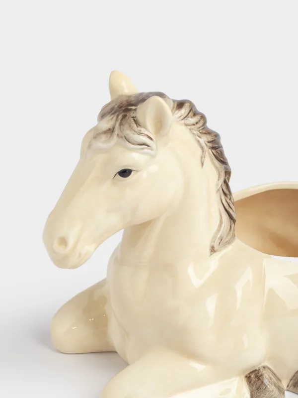 Кәмпит ыдысы, 26х17 см, керамика, қоңыр, Жылқы, Natural horse, image-3