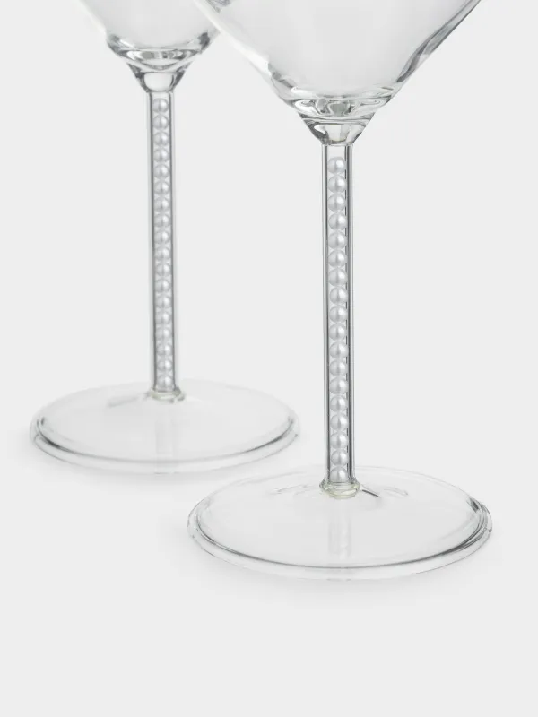 Шарап бокалы, 450 мл, 2 дана, інжу-маржаны бар, шыны/пластик, Crystal pearl, image-4