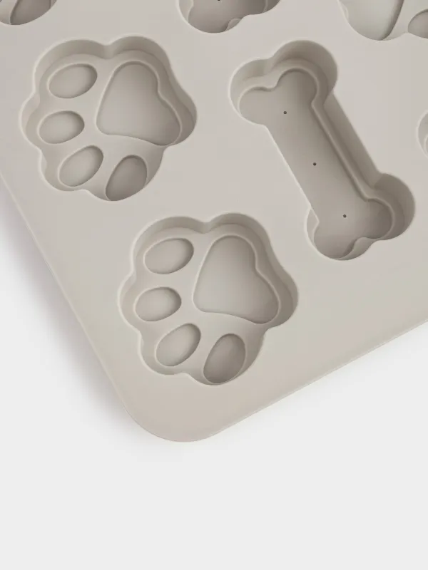 Форма для снеков для животных, 18х16 см, силикон, серая, Favorite pet, image-4