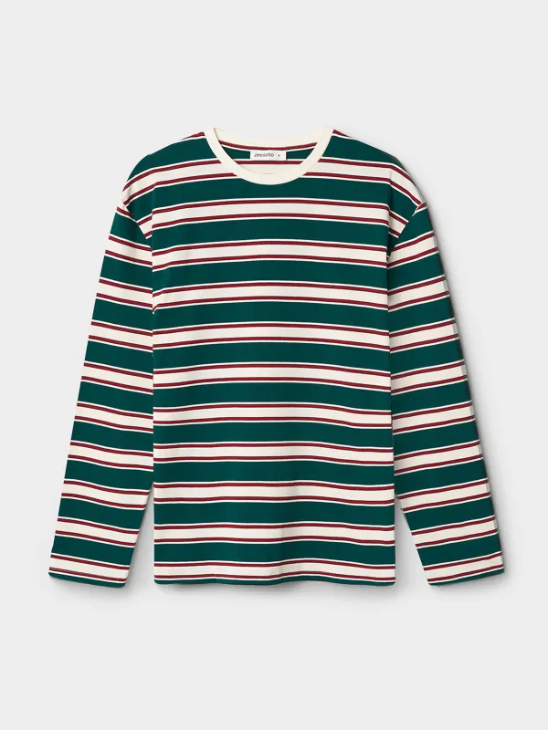 Әйелдерге арналған лонгслив, size S, мақта/полиэстер, жасыл, Жолақ, Latoya, image-7