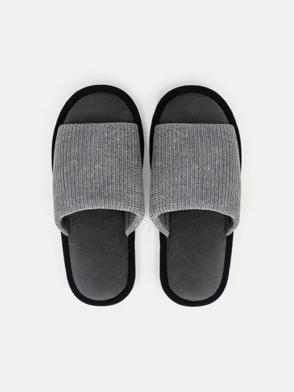 Ерлер тәпішкесі, үйге арналған, өлш. 40-41, шенилл/ши барқыт, қою сұр, Chenille, image-1