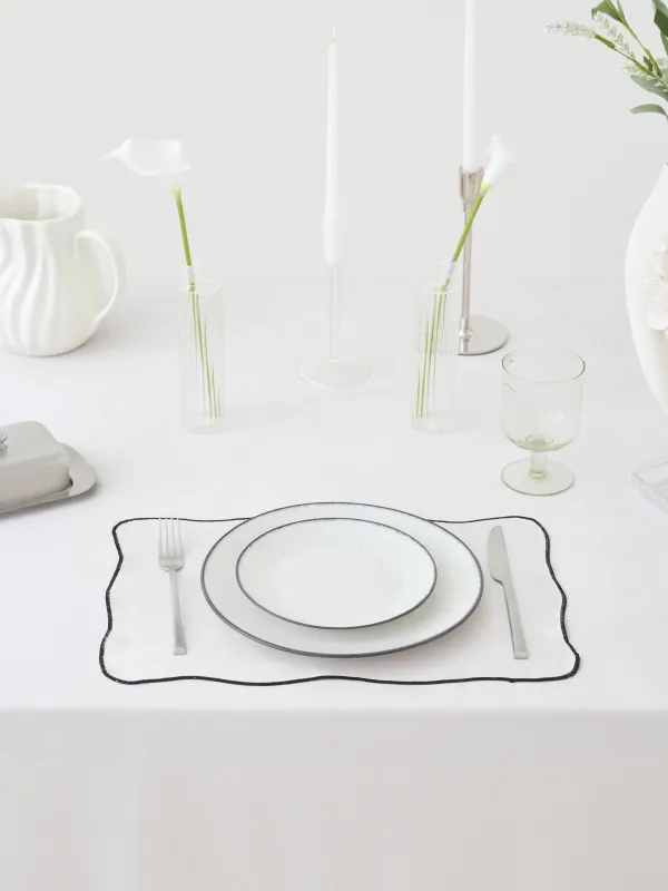 Скатерть, 160х160 см, бархат, Черный кант, Velvet framed, image-1