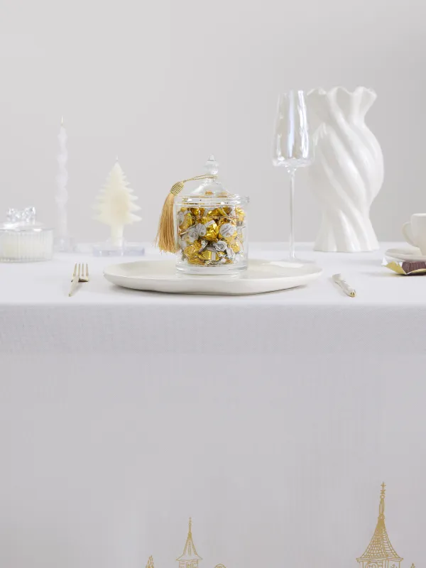 Дастархан, 170х250 см, полиэстер, сүт түстес, Алтын үйлер, Bowery, image-3