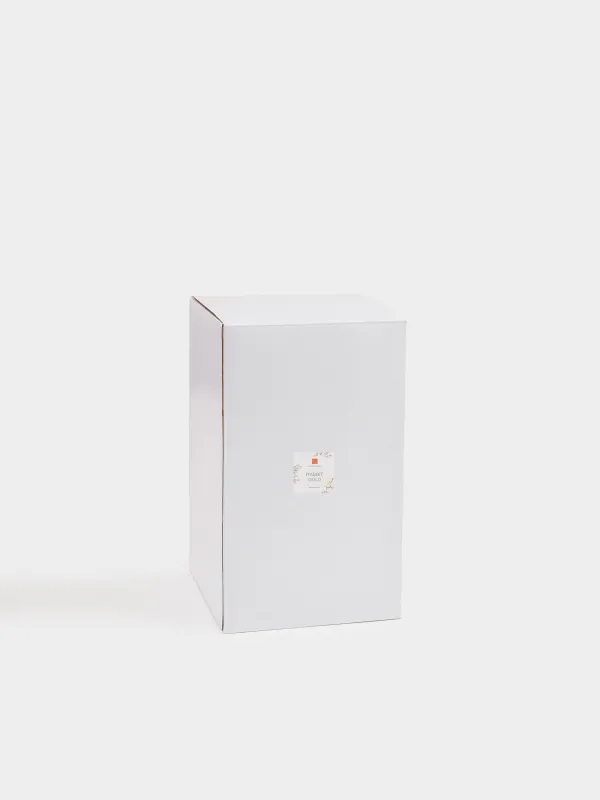 Гүл вазасы, 30 см, сәндік, фарфор P/металл, алтын түстес, Көзілдірік киген қоян, Rabbit gold, image-5