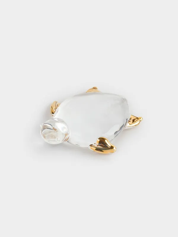 Статуэтка, 4 см, стекло, золотистая, Черепаха, Vitreous, image-2