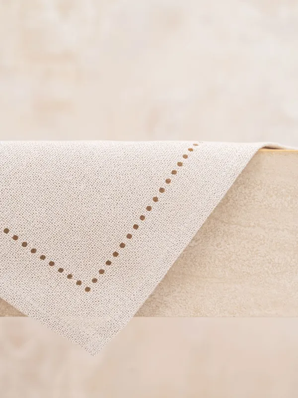 Аспап астындағы майлық, 30х45 см, полиэстер, тікбұрышты, күміс Крем, Hemstitch, image-7