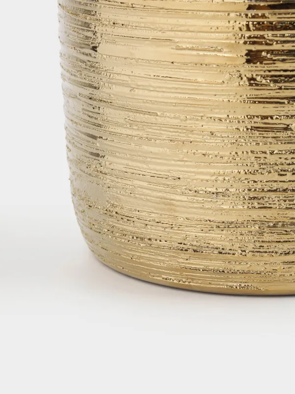 Гүл құмырасы, 14х14 см, керамика, алтын, Galore, image-3