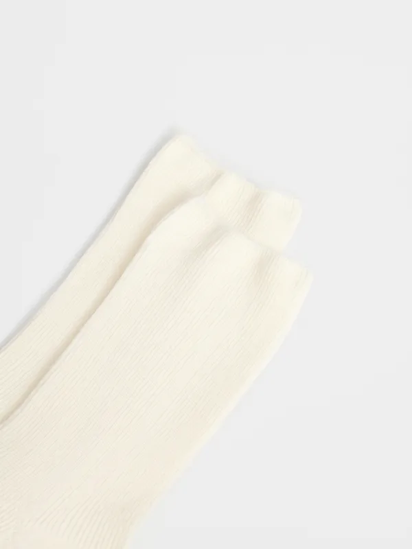 Әйелдер шұлықтары, өлшемі 36-38, қырлы, мақта/полиэстер, сүт түстес, Rib basic, image-2