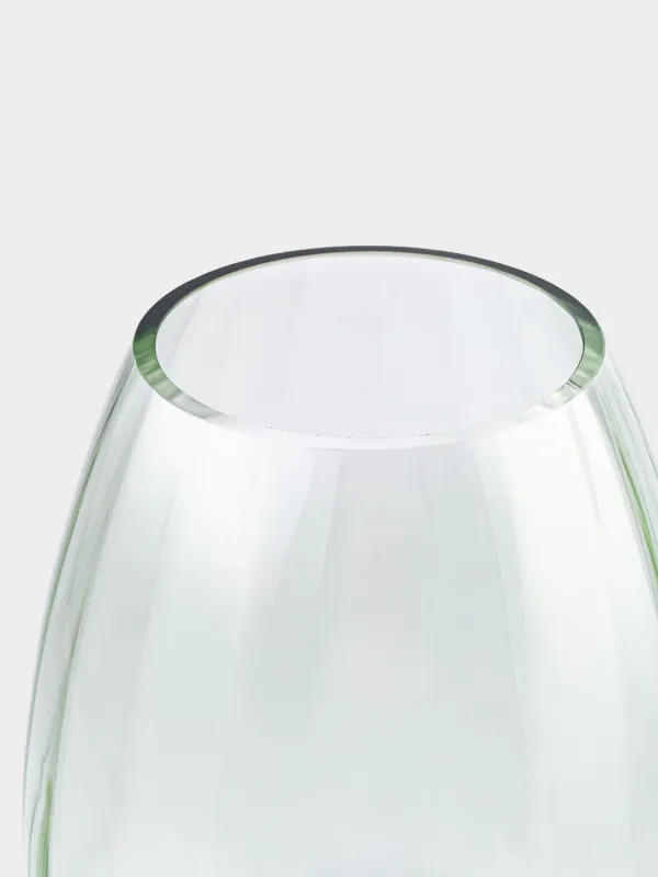 Ваза для цветов, 24 см, стекло, зеленая, Ledge color, image-1