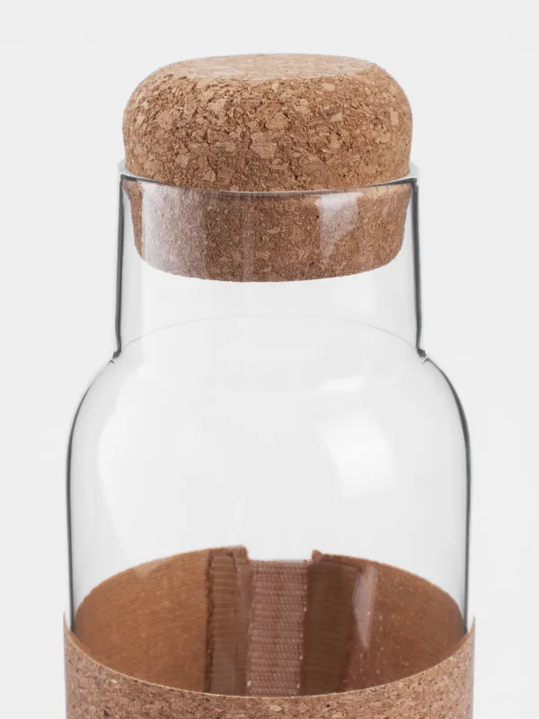 Сусын бөтелкесі, 1,25 л, зарф қосылған, Шыны Б / тығын, Clear font, image-3