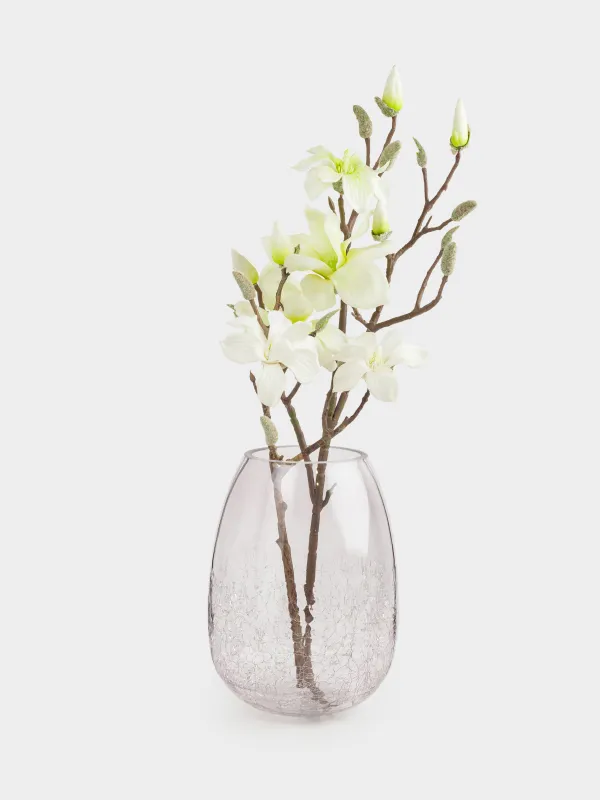 Ваза для цветов, 25 см, стекло, фиолетовая, Кракелюр, Ice, image-5