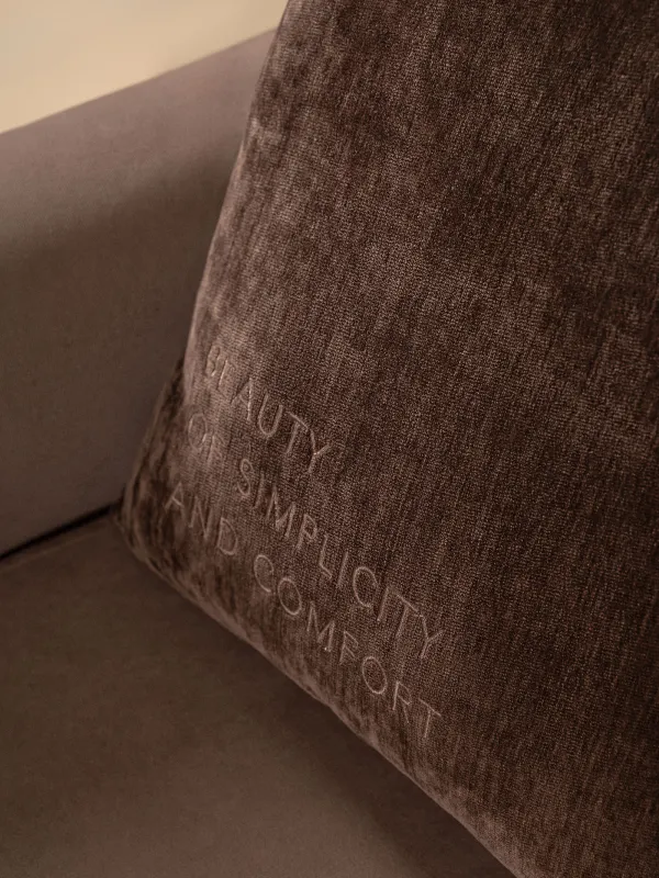 Подушка декоративная, 45х45 см, шенилл/вельвет, коричневая, Chenill, image-5