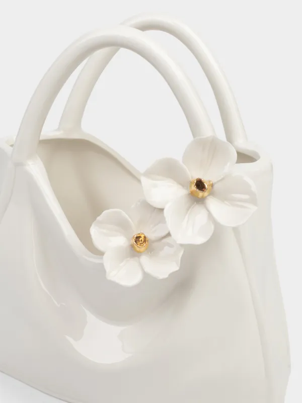 Ваза для цветов, 20х22 см, декоративная, с ручкой, Сумка с цветами, Bloome, image-1