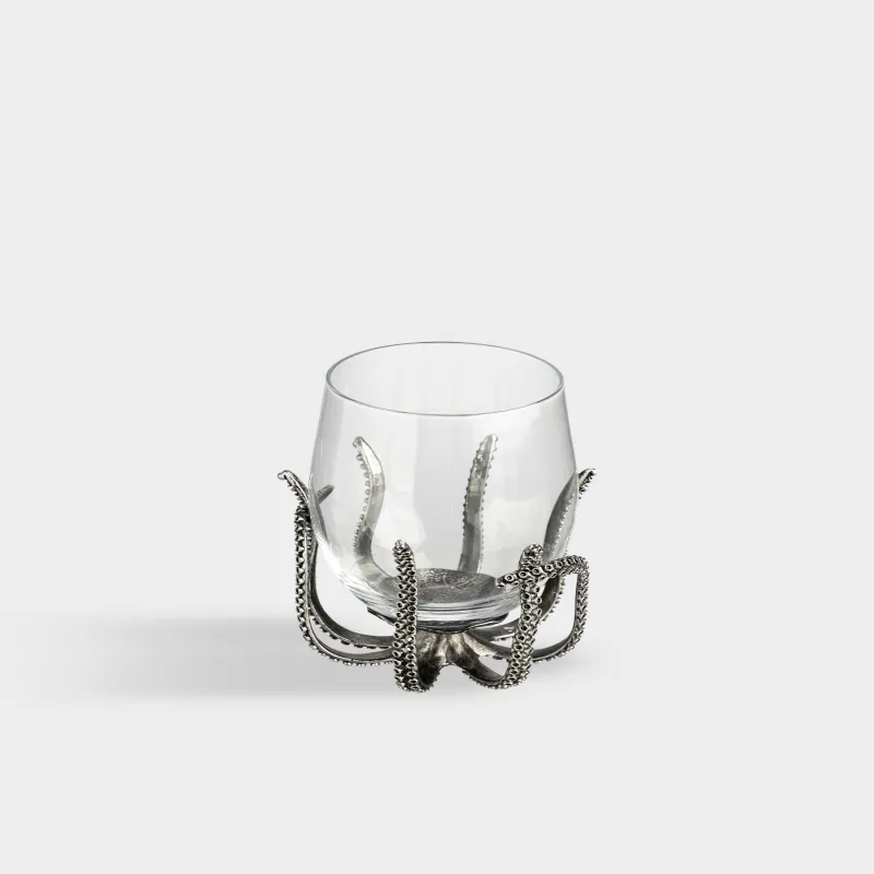 Бокал, 470 мл, шыны/металл, күміс, Сегізаяқ, Deep sea decor, image-2