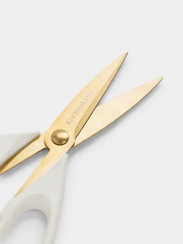 Асүйлік қайшы, 22 см, болат/пластик, сүтті-алтындатылған, Milk kitchen, image-1