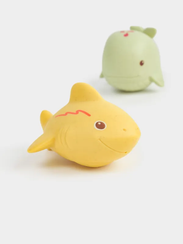 Шомылуға арналған ойыншықтар жиынтығы, 3 зат, ПВХ, Теңіз тіршілігі, Aquatic animals, image-2