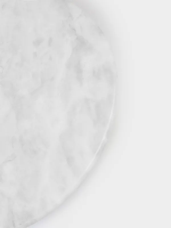 Дастархан жаю табағы, 30 см, айналмалы, мәрмәр, ақ, Marble, image-3