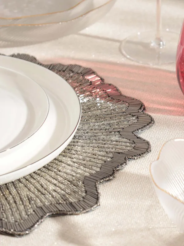 Аспаптарға арналған майлық, 36 см, бисер, бұйра, сұр-күміс, Art beads-t, image-5