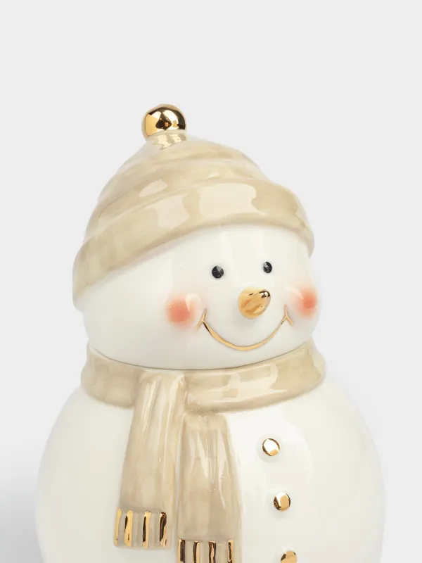 Емкость для хранения, 1 л, Снеговик в шапке и шарфе, Snowy, image-3