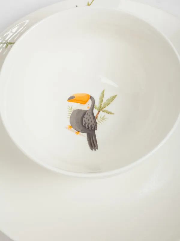 Набор посуды, детский, 1 перс, 3 пр, фарфор N, белый, Сафари, Jungle, image-5