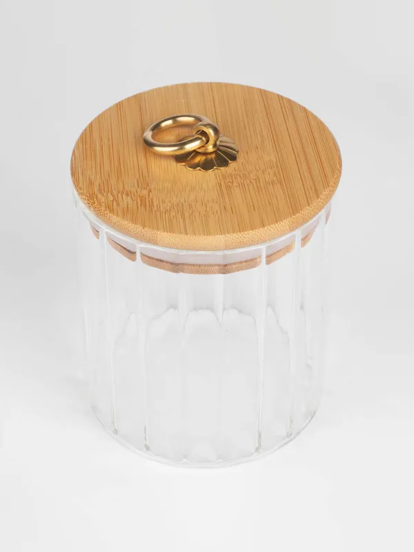 Сусымалы азық-түлік Банкі, 500 мл, бамбук Шыны, Camellia, image-1