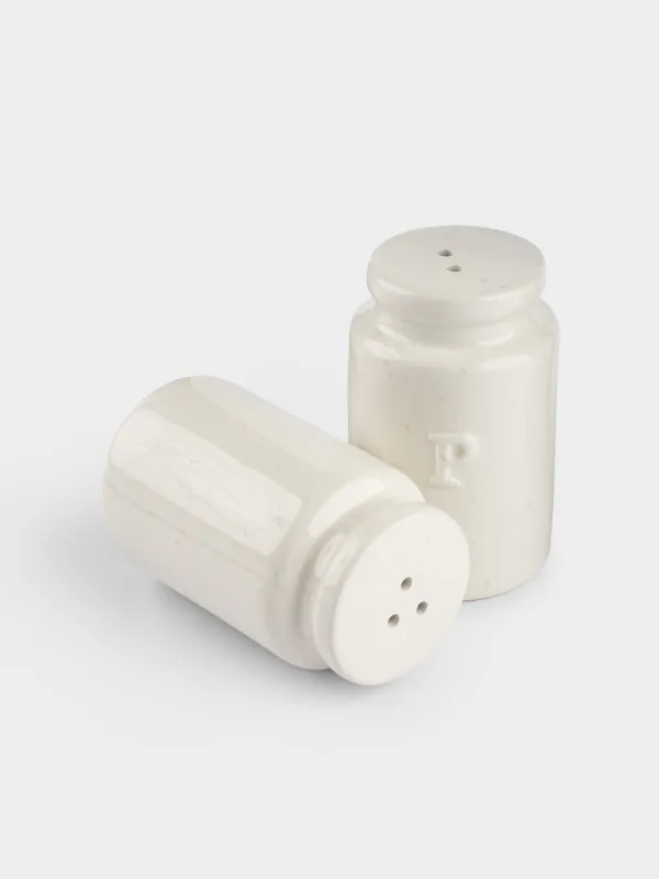 Набор для соли и перца, 8 см, керамика D, молочно-бежевый, в крапинку, Ceramo speckled, image-3