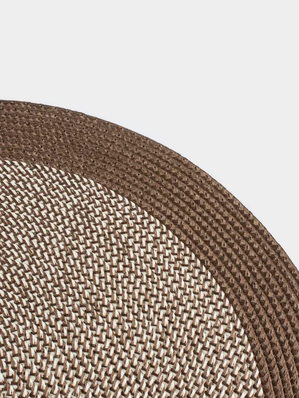 Салфетка под приборы, 38 см, полипропилен, круглая, бежево-коричневая, Circle, image-4