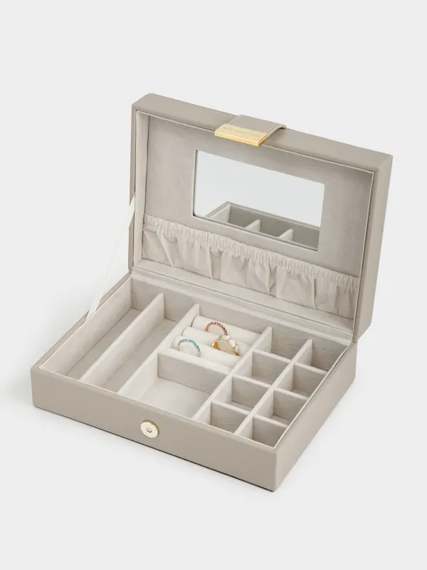 Зергерлік қорап, 20х15 см, айнасы бар, ағаш/жасанды былғары, сарғылт-қоңыр, Premiere one, image-5