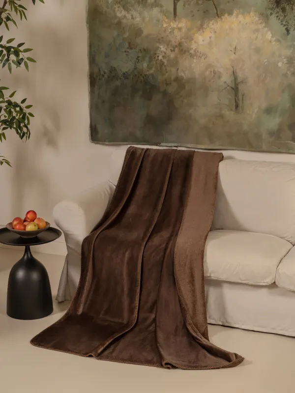 Жамылғы, 140х190 см, фланель, қоңыр, Flannel, image-0