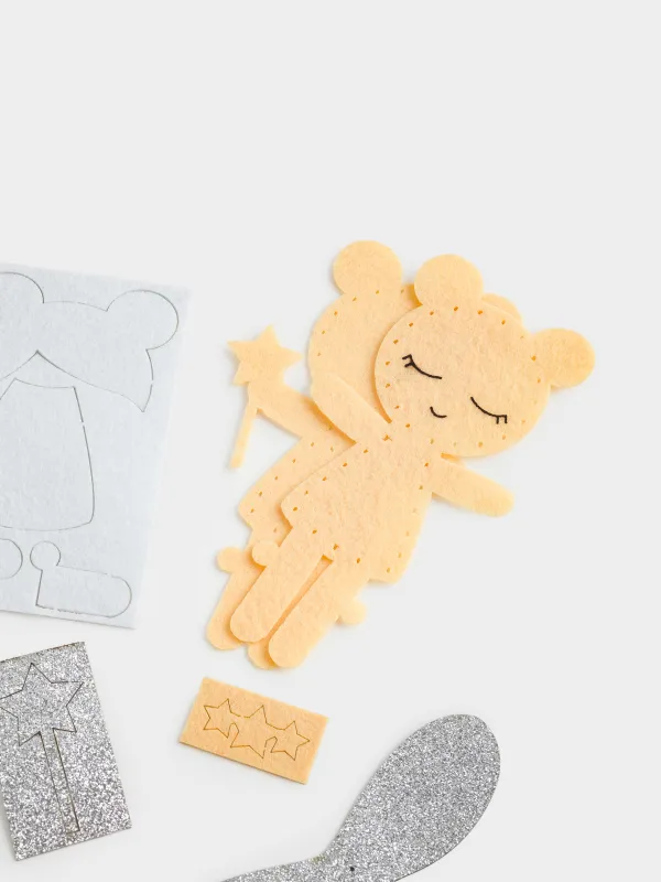 Шығармашылық жиынтығы, 13х11 см, қолөнер, киіз/мақта, салпыншақ, Періште, Creativity, image-1